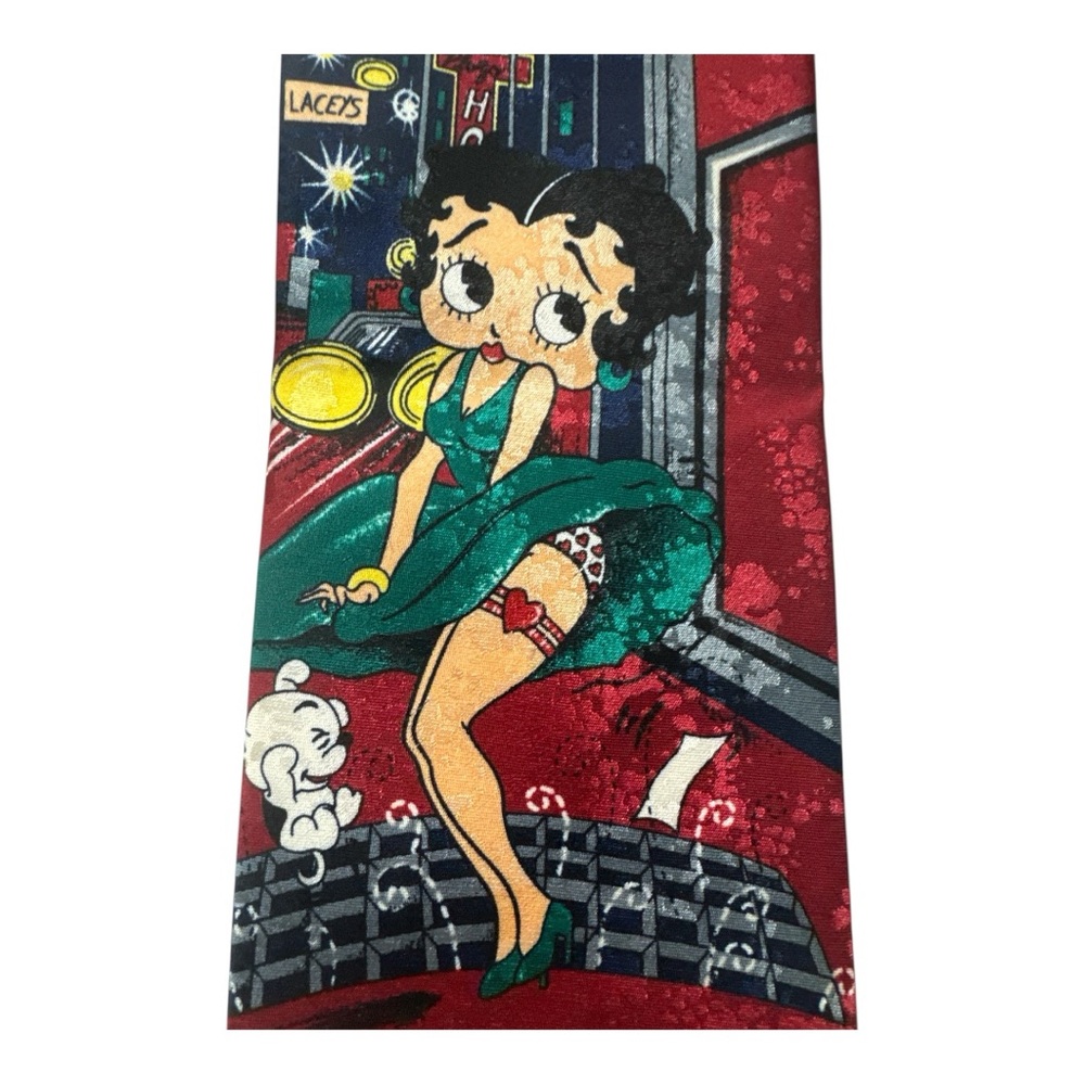 Vintage Ralph Marlin BETTY BOOP Looney Tunes Silk Tie 90's - Picture 6 of 7